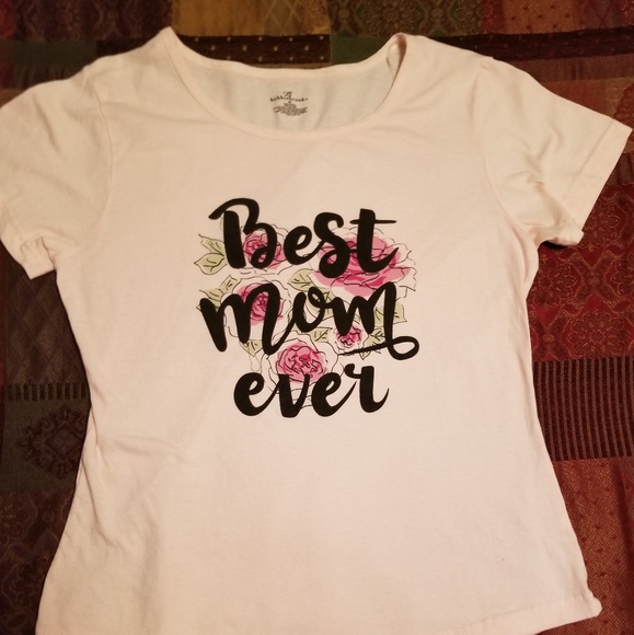Bobbie Brooks Tops - Bobbiebrooks Best Mom Ever pink t shirt sz med